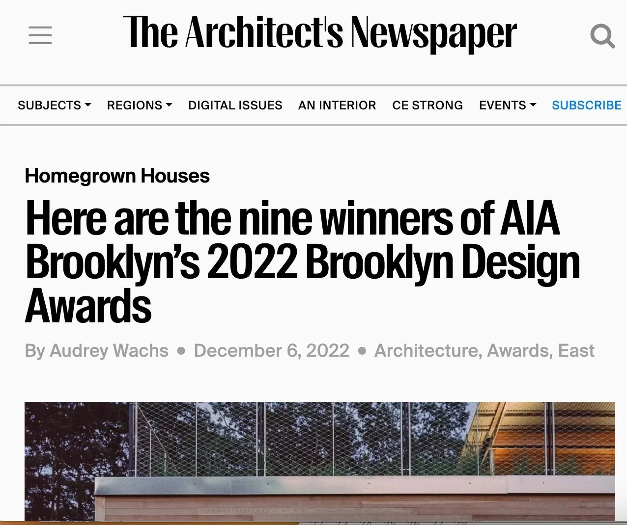 The Architect's Newspaper: Nine winners of 2022 AIA's Brooklyn Design Awards