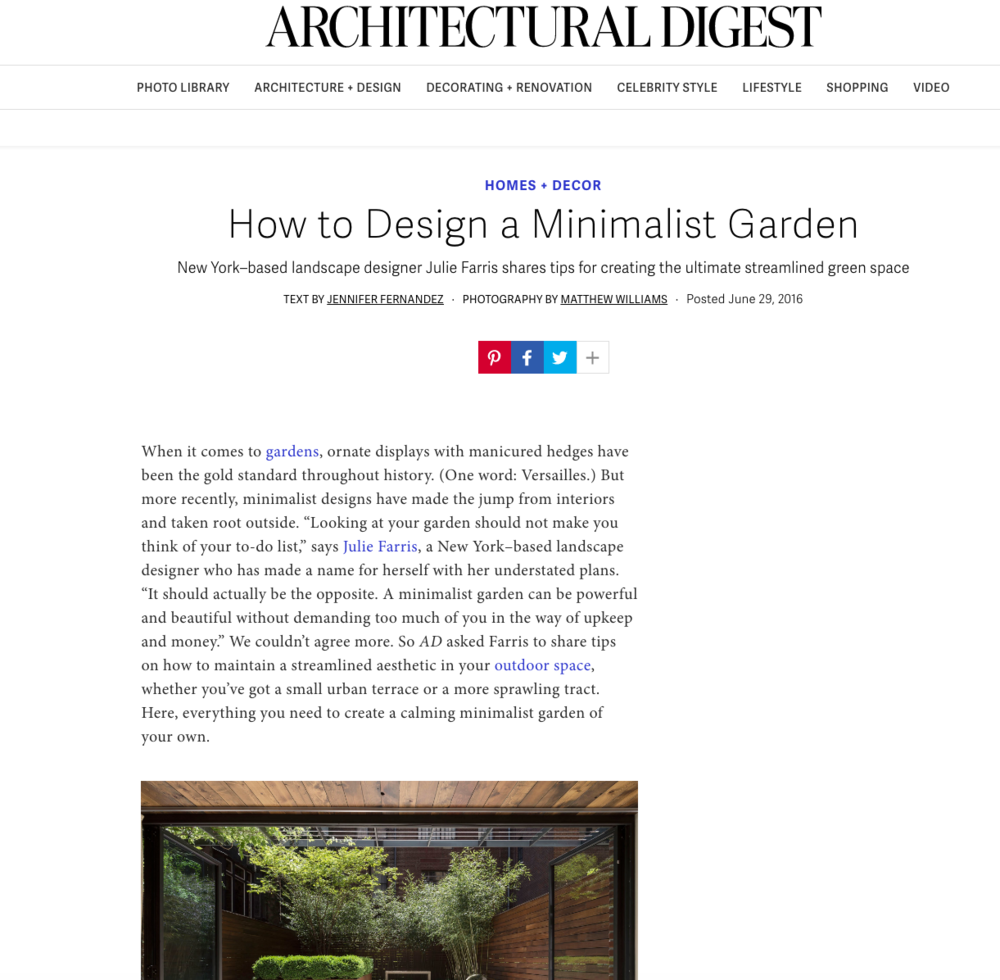 Architectural Digest Features Julie Farris