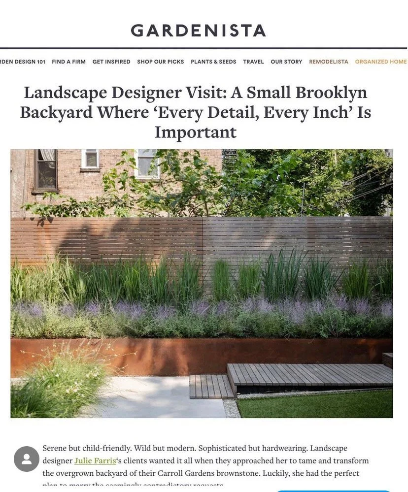 Gardenista features Carroll Gardens Modern Townhouse Garden