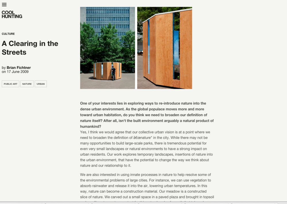 Coolhunting Feature, 2009