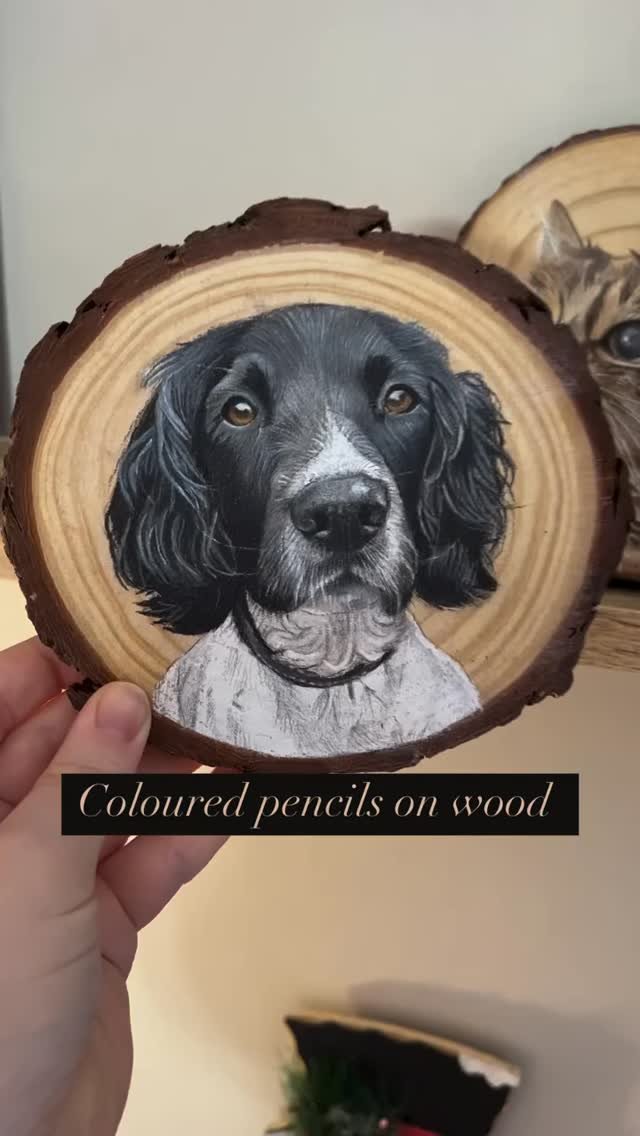 I love my pencil portraits but I find drawing on wood so therapeutic! It’s definitely something that’s taken me a while to master. To create something realistic with coloured pencil you need lots of layers, which is definitely hard on woo