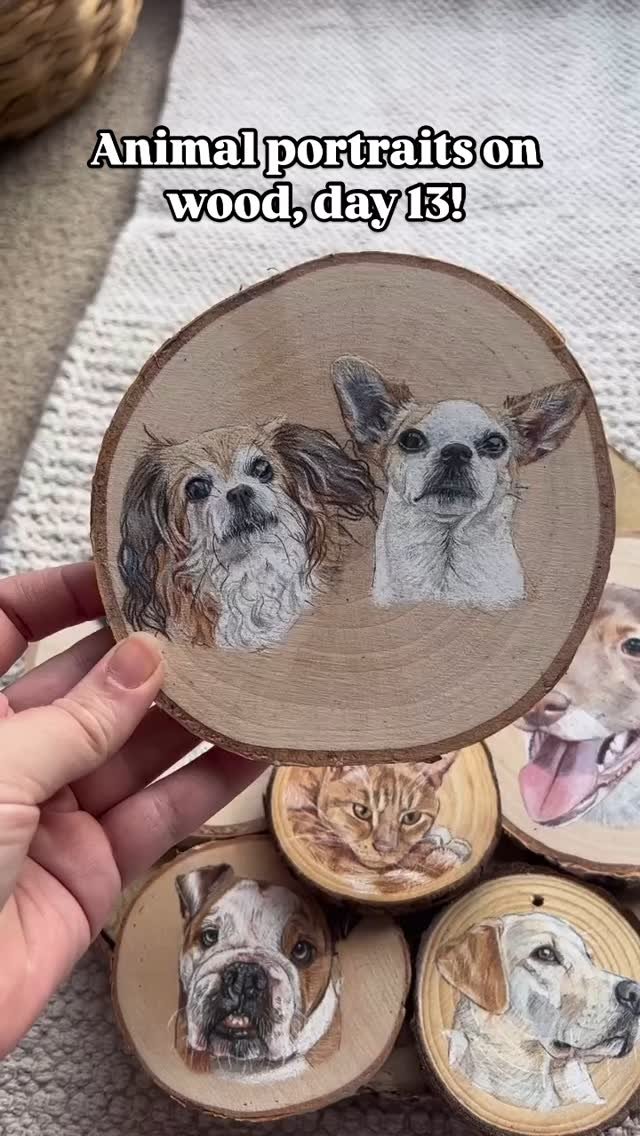 Day 13 of drawing an animal on wood every day but again it wasn’t actually today! I’ve been so busy with some big portrait deadlines I’ve not been able to squeeze any in! But hoping to do some more in the coming days as I’m pl