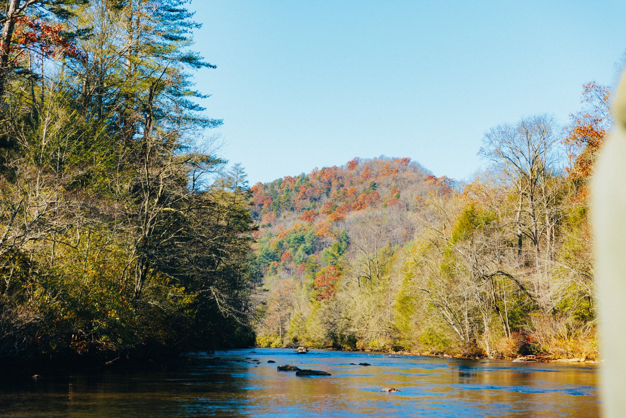 Scenic river in the North Georgia mountains near Blue Ridge GA