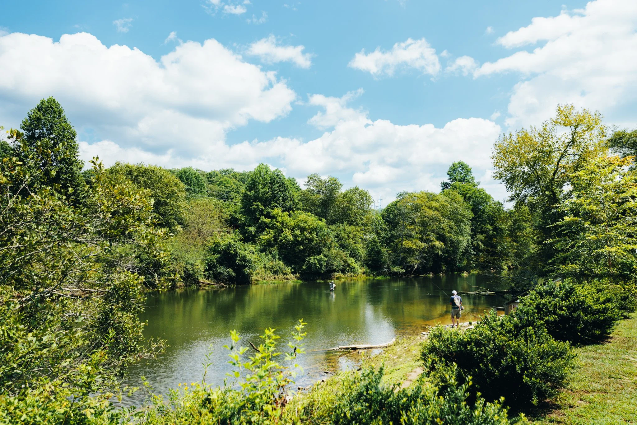 Tammen Park trout fishing access on the Toccoa River in Blue Ridge, GA