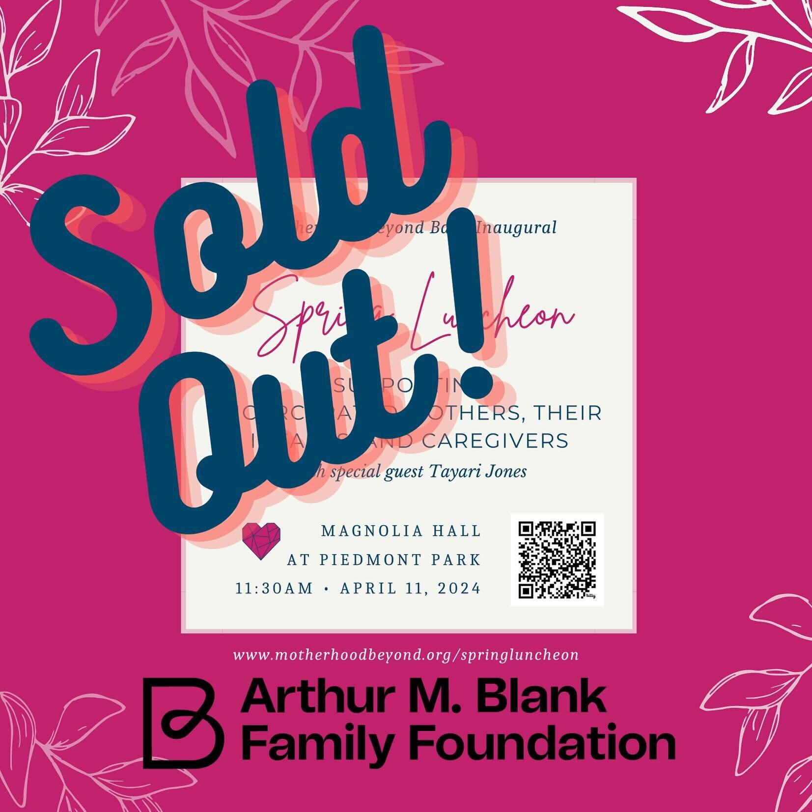 We are one week from our inaugural spring fundraising luncheon, and are excited to say the event has sold out! 

To be added to the wait list for tickets, or learn how you can still support this event and MBB&rsquo;s work, email angela@motherhoodbeyo