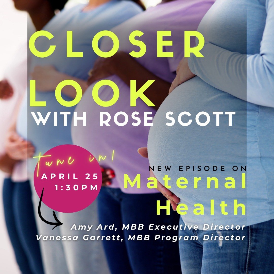 TUNE IN THURSDAY AT 1:30PM (link in bio) 

Amy Ard (MBB Executive Director) and Vanessa Garrett (MBB Program Director) will be on the &lsquo;Closer Look with Rose Scott&rsquo; podcast as part of a two days series on maternal health. Be sure to tune i