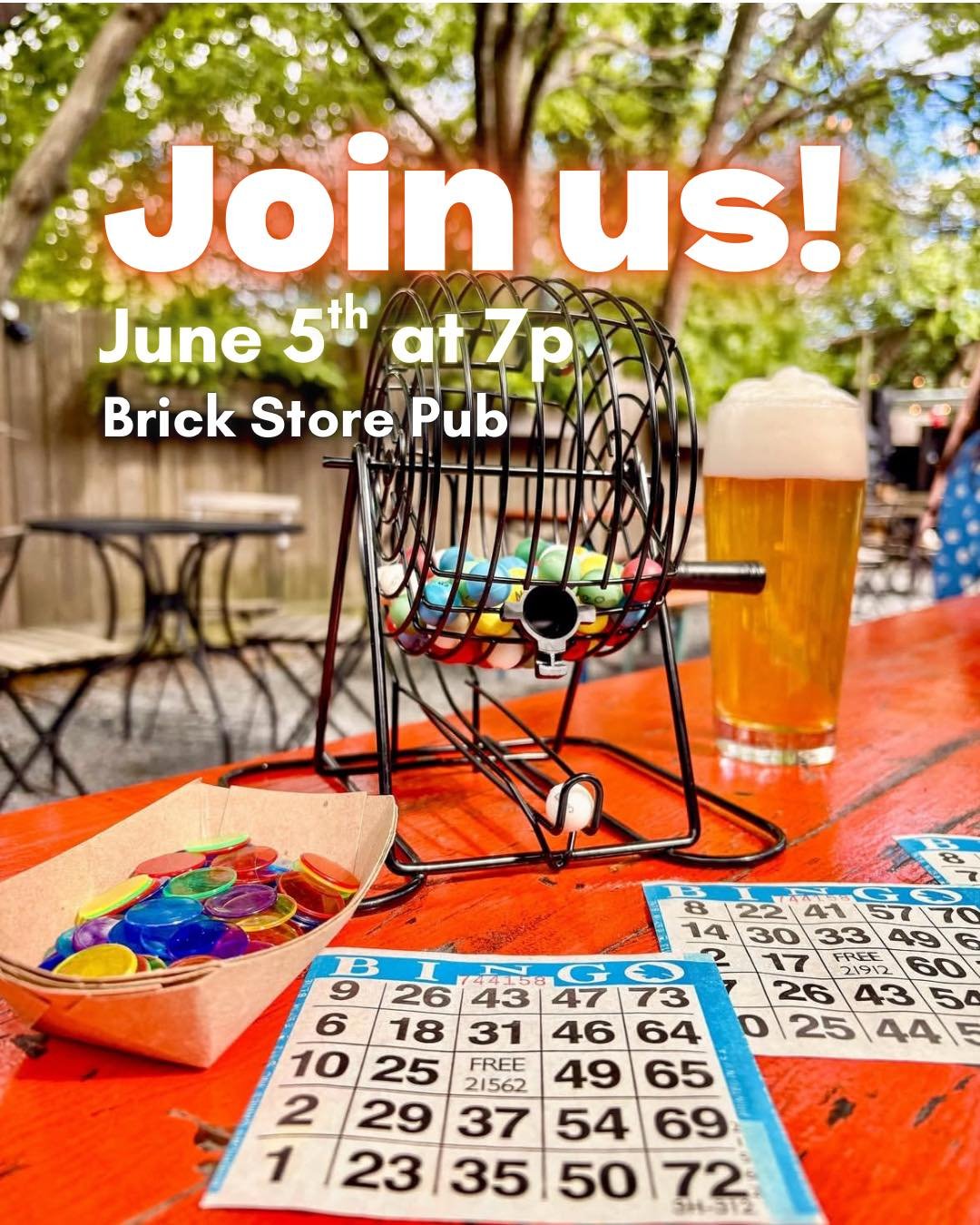 Join us for Bingo in the Garden! Thursday, June 5th at 7 pm in the @brickstorepub_garden 

What happens when two neighborhood spots that love craft beer, their community - and each other - team up? You get a night of bingo, beer, and supporting @moth