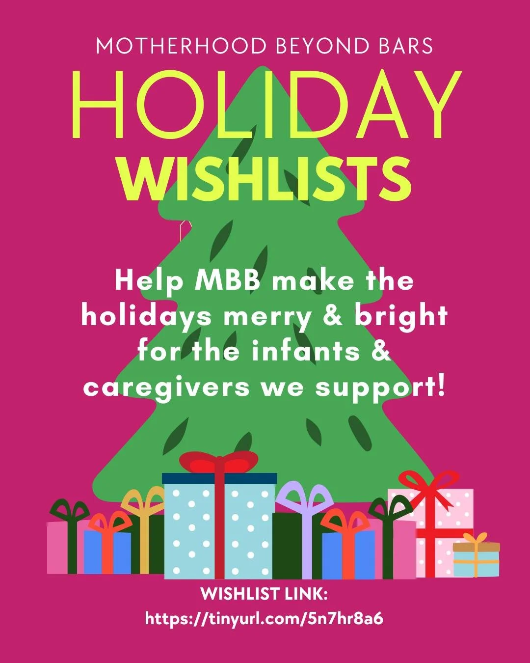 Help MBB make the holidays merry &amp; bright for the infants and caregivers we support! This year, the need is greater than ever&mdash;every single gift makes a difference in bringing holiday joy to families navigating extraordinary challenges.

Che
