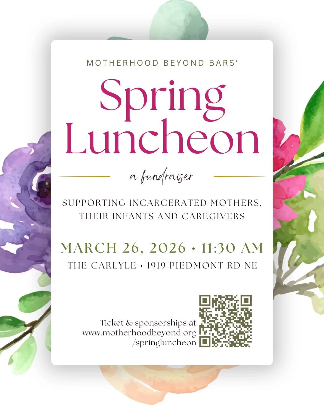 Join us March 26th at 11:30 AM for our Spring Luncheon 🩷

This year, Ashley, a mother in our program who was diverted from prison to treatment, will share her journey in a conversation with @jduffyrice, co-host of the podcast Unreformed and former p