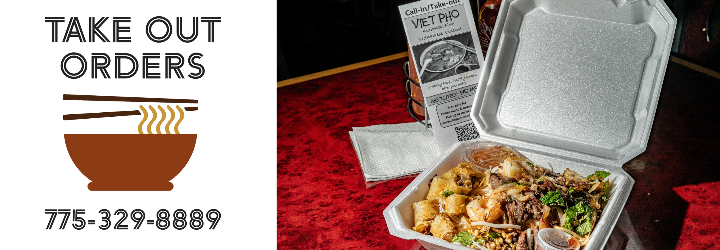 Take Out Orders with Viet Pho Reno
