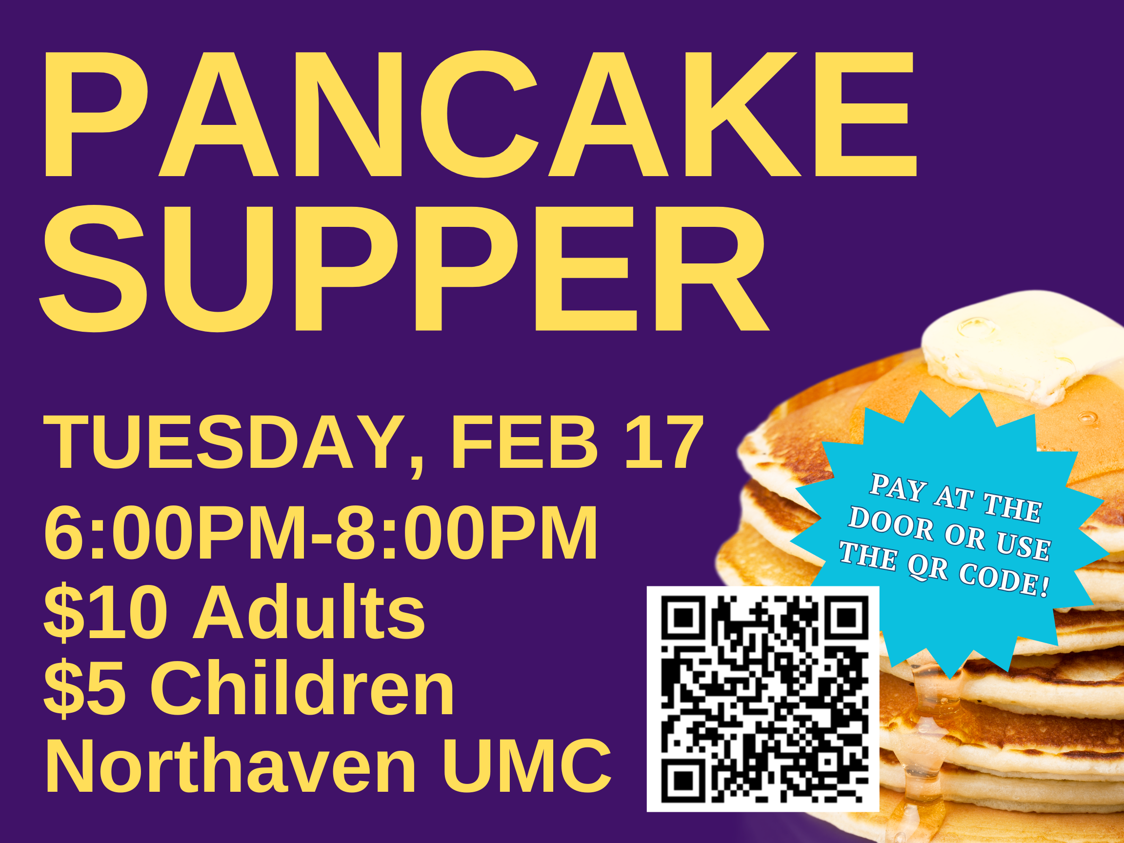 Pancake Supper Youth Fundraiser