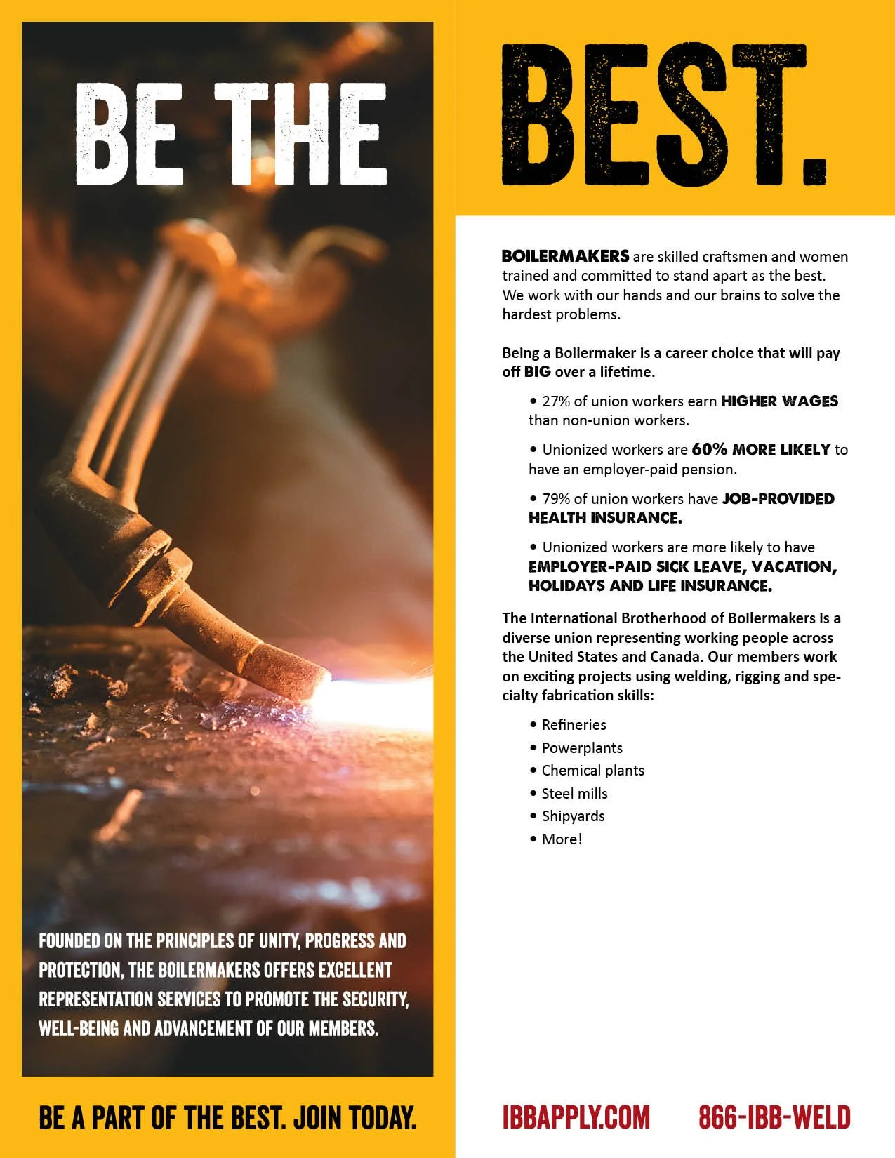 Non-union recruiting material