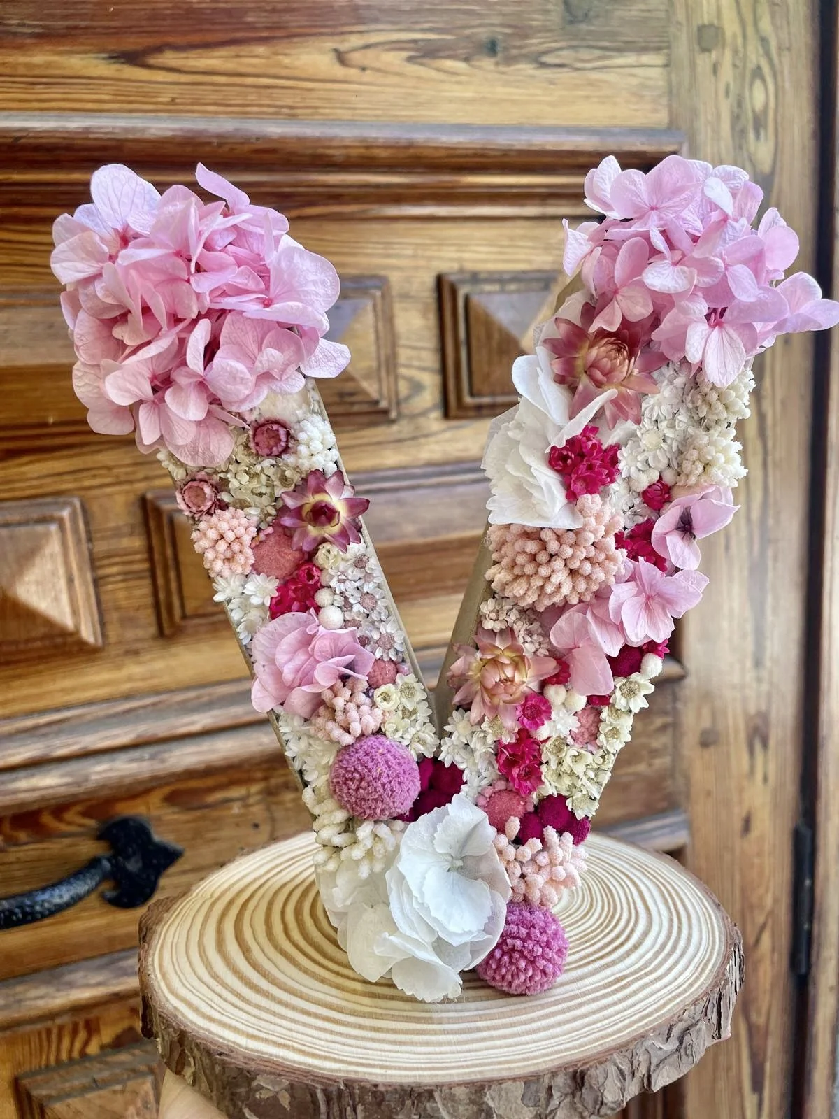 Taller privado de letra con flor preservada Flor de Lava