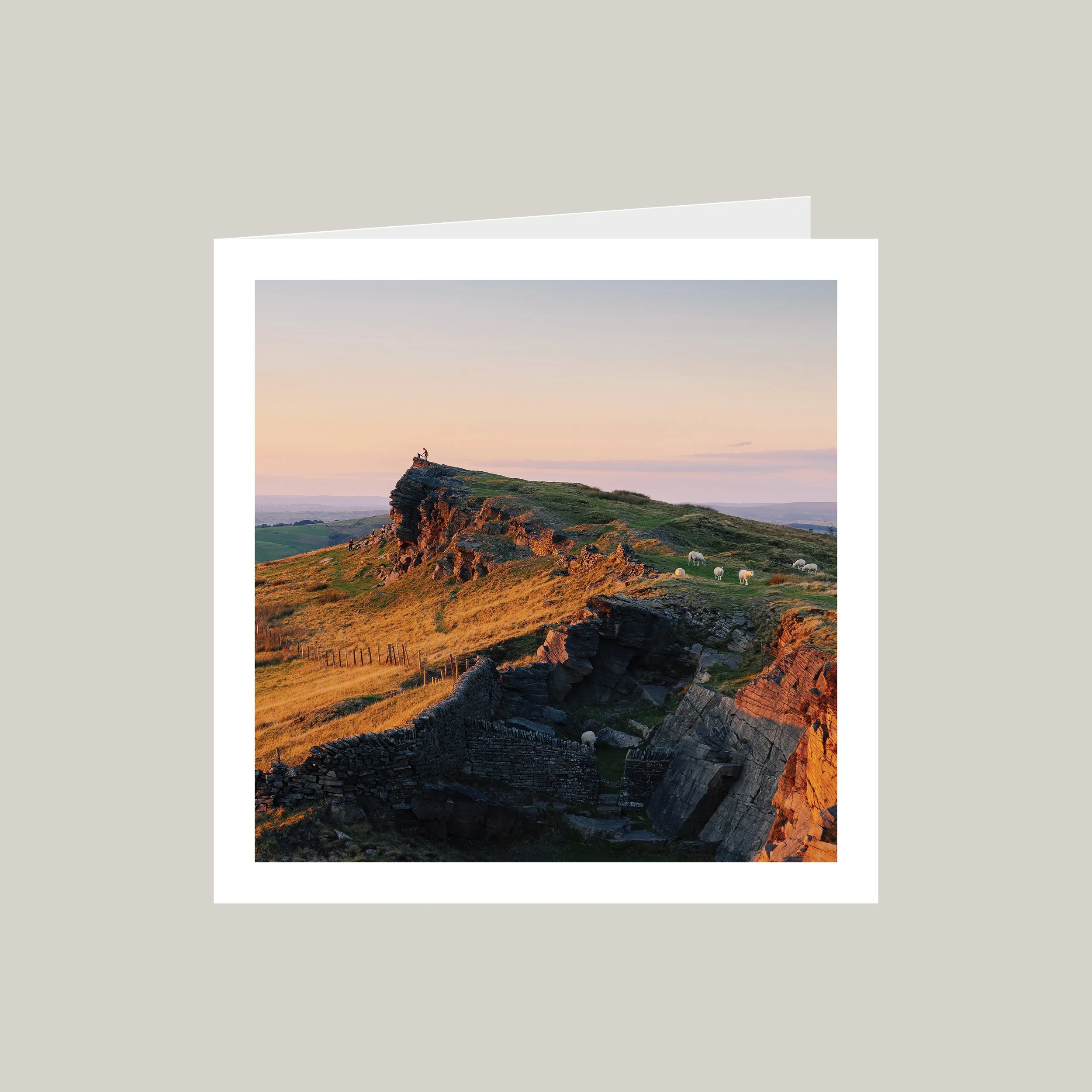 Along The Ridgeline, Windgather Rocks - Greetings Card.jpg