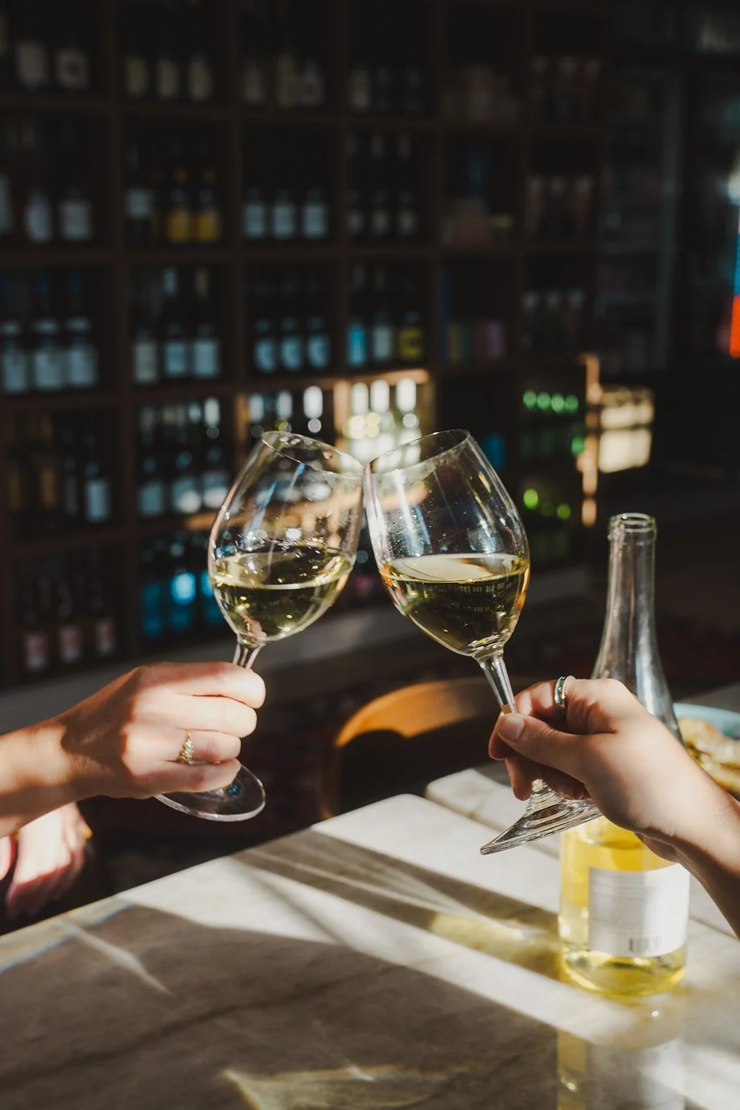 Wine glasses cheers at Isla Wines in Gulf Shores Alabama Waterway Village