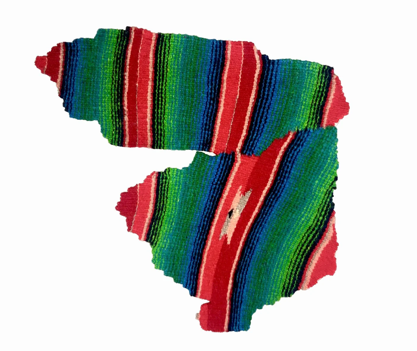 Wing of Migration,
16 x 15 x .0625 in,
wool on cotton warp, woven utilizing the four selvage tapestry technique,
2025