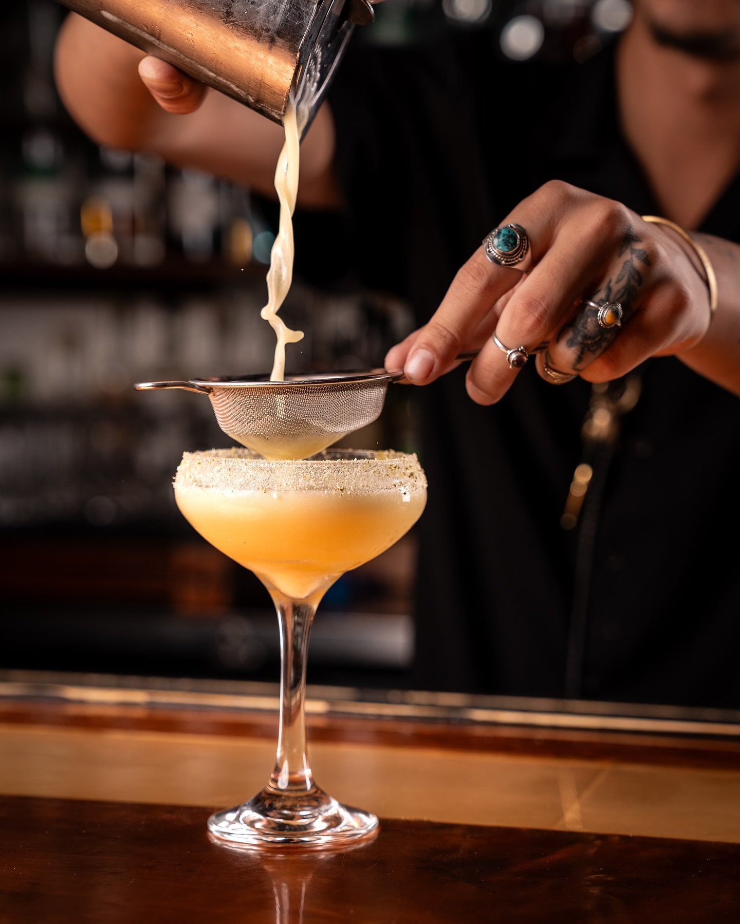 One sip, two sip, red sip, blue sip - the Dr. Suze cocktail is a little bit of everything: bitter, citrusy, and sweet!

Pictured: Dr. Suze
Suze / Ology London Dry Gin / Chinola Passionfruit / Scrap Citrus Syrup / Lemon Juice / Citric Acid / Egg White