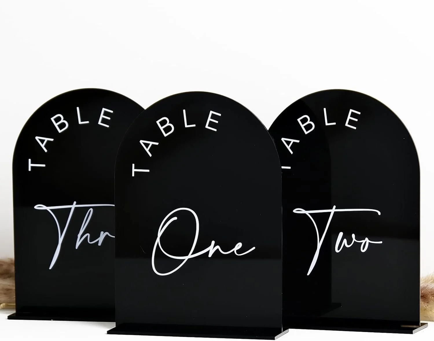 Black Arched Table Numbers