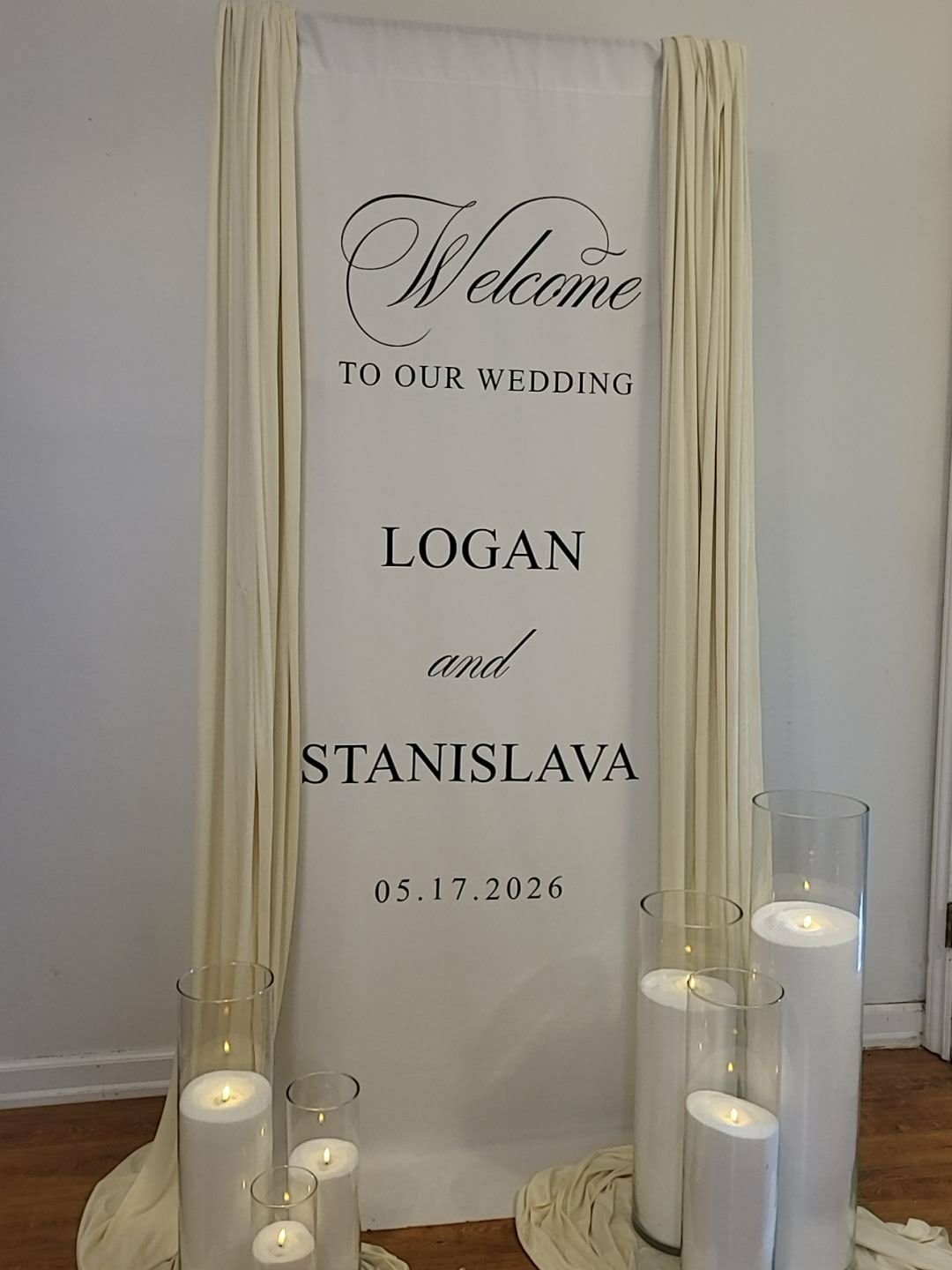 WELCOME FABRIC SIGN FOR WEDDING BABY SHOWER BRIDAL SHOWER BIRTHDAY INSPO MADE TO ORDER AW EVENT DECOR LANGLEY BC .jpg