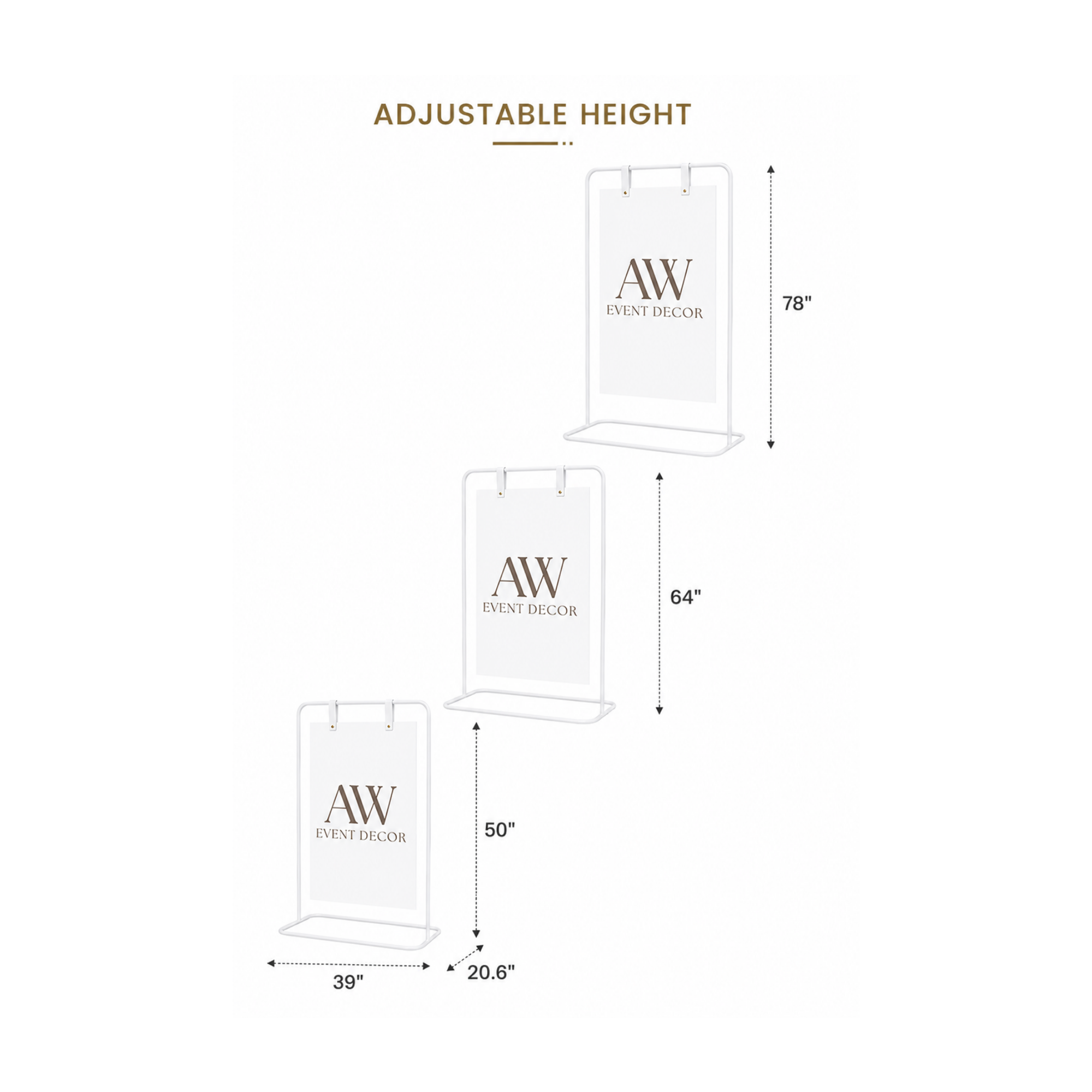 adjustable-white-welcome-sign-stand-rental-vancouver-surrey-langley.png