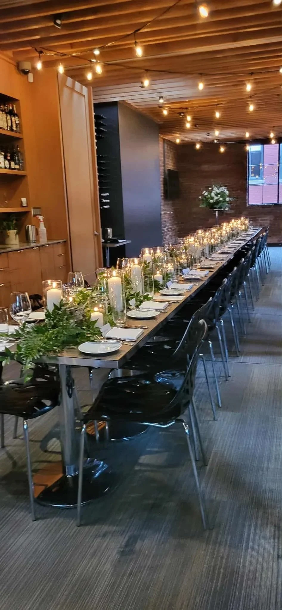 Reception at a restaurant
