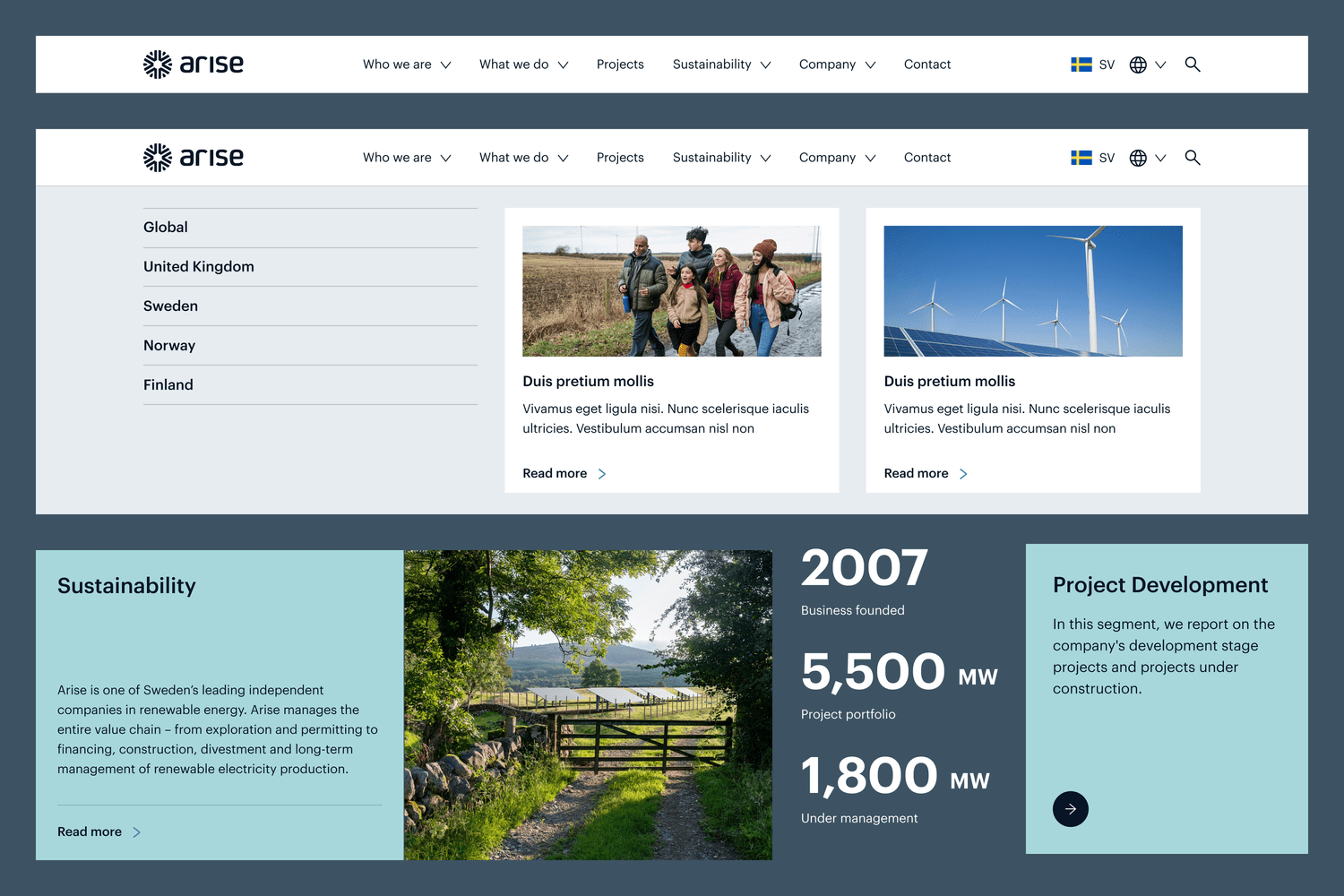 Arise UI elements
