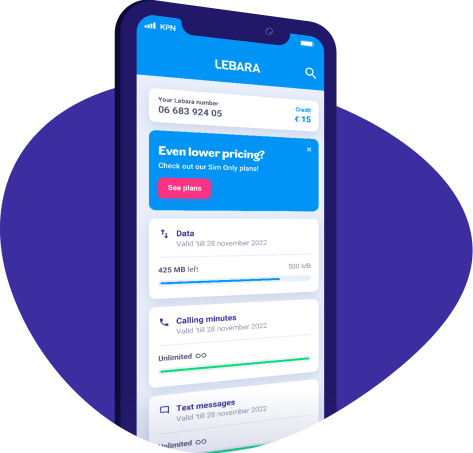 Lebara financial alert dashboard mark