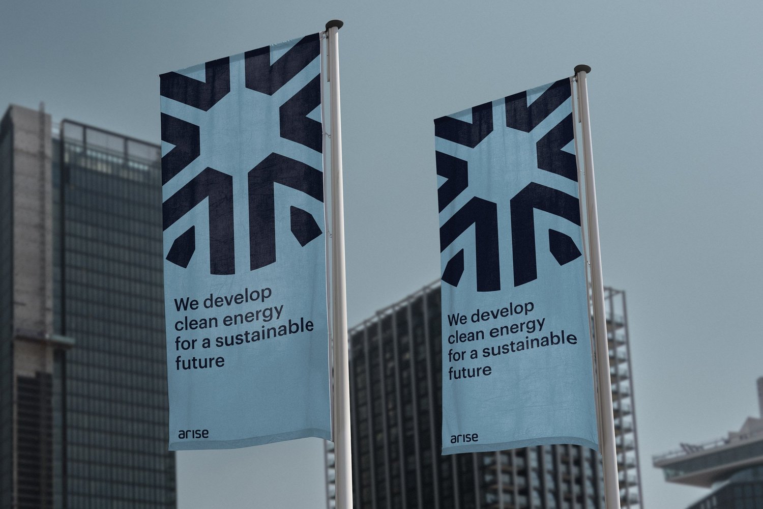 Arise flags and signage