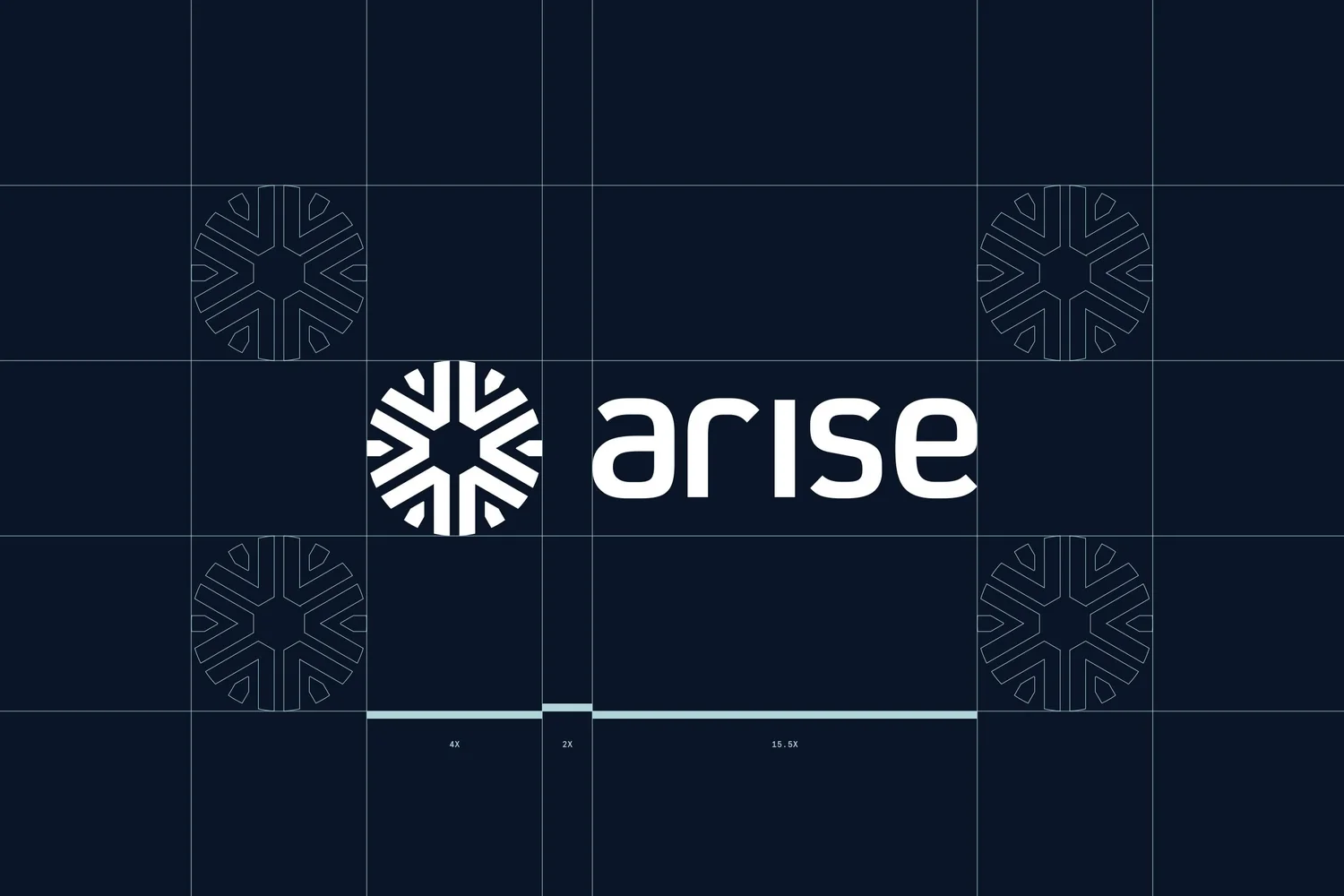 Arise logo construction grid