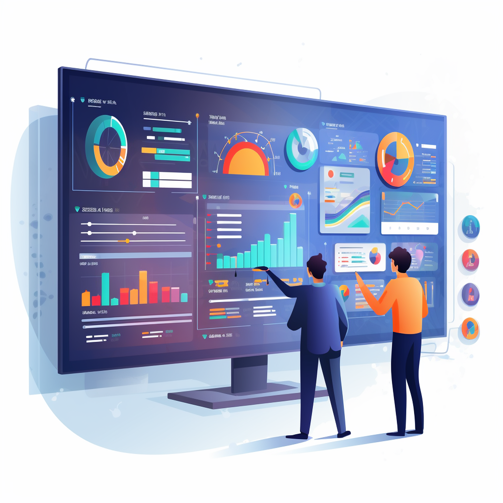 Staff working with dashboard screens
