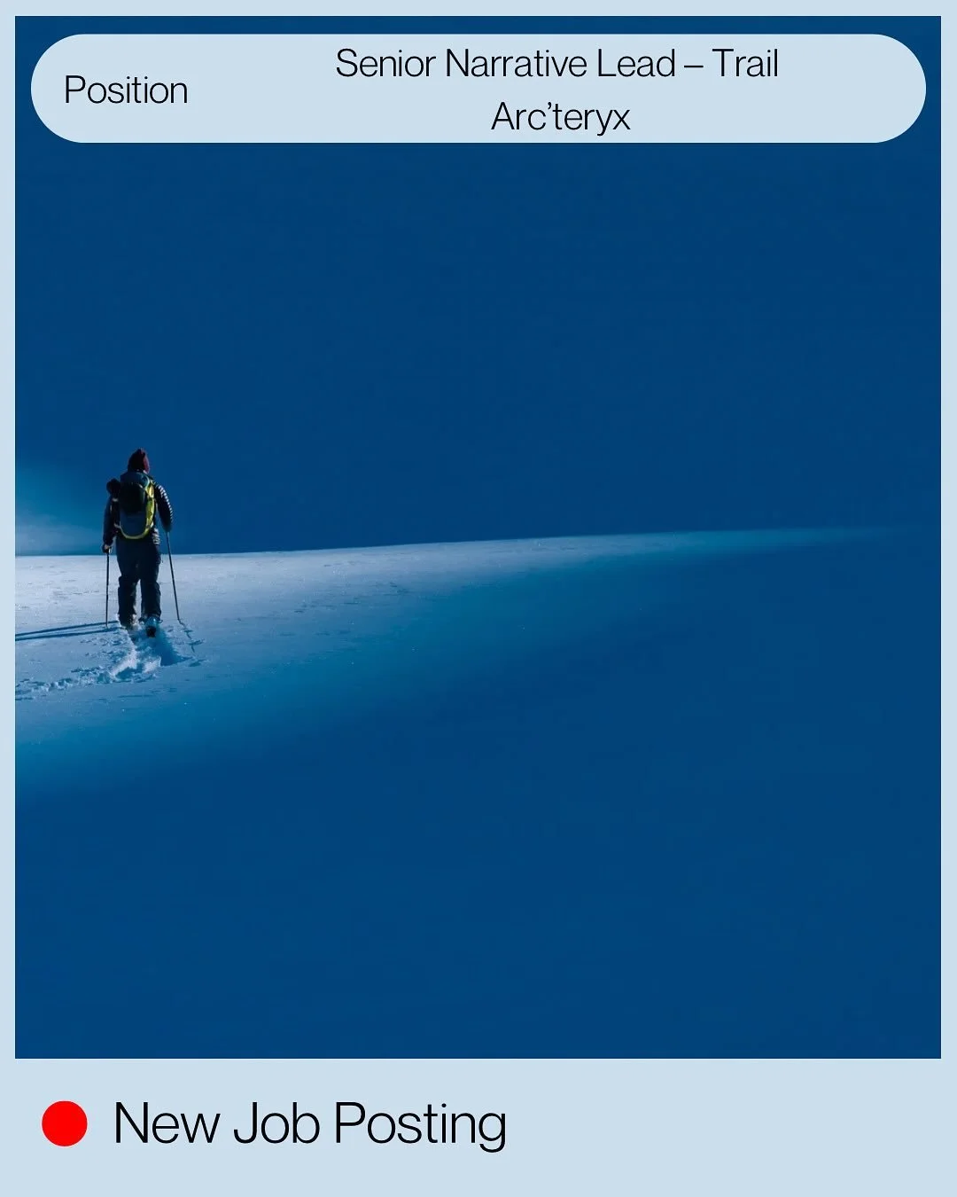 🚨 Dream creative job alert! Arc&rsquo;teryx is searching for a bold storyteller to shape the future of their Trail category. If you live for the outdoors and know how to craft narratives that move people &mdash; this one&rsquo;s for 
you. 

https://