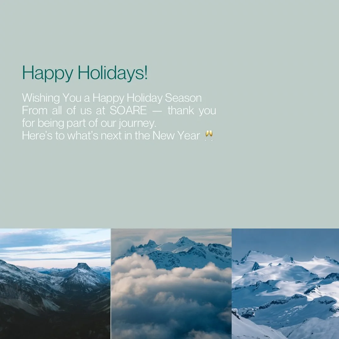 From all of us at SOARE, we&rsquo;re wishing you a happy holiday season 🎄✨
Thank you for your continued support this year &mdash; we&rsquo;re incredibly grateful and excited for everything the New Year has in store. Cheers to what&rsquo;s next!