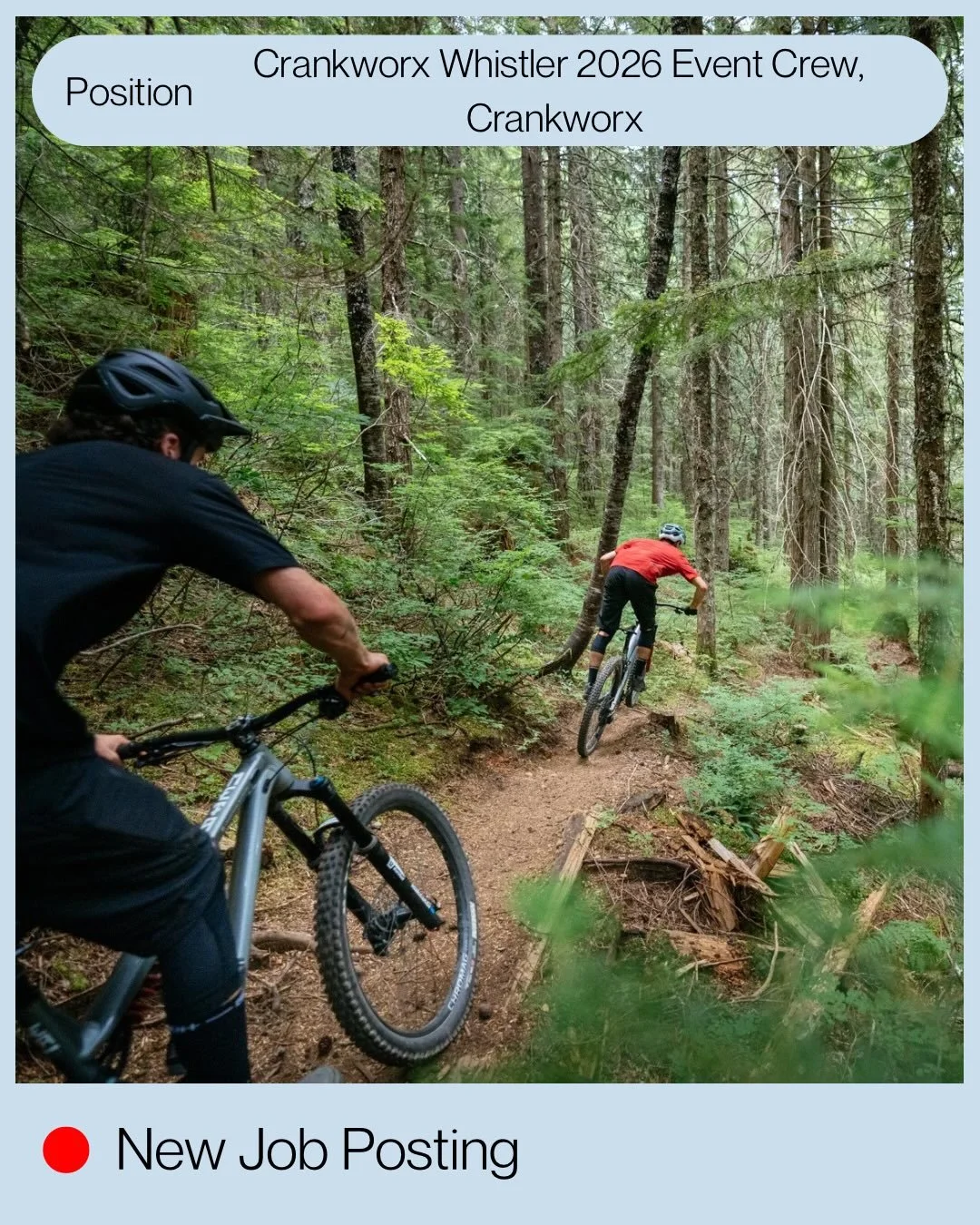 Dreaming of working in mountain biking, events, media, or sport operations? 🚵&zwj;♀️🎤

Crankworx Whistler is hiring for Summer 2026 and looking for passionate people to help bring one of the world&rsquo;s biggest mountain bike festivals to life. Fr