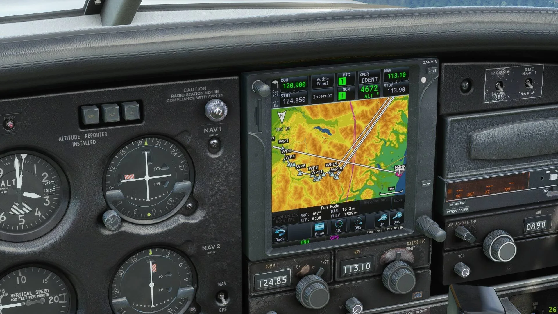 Modern aircraft navigation instruments