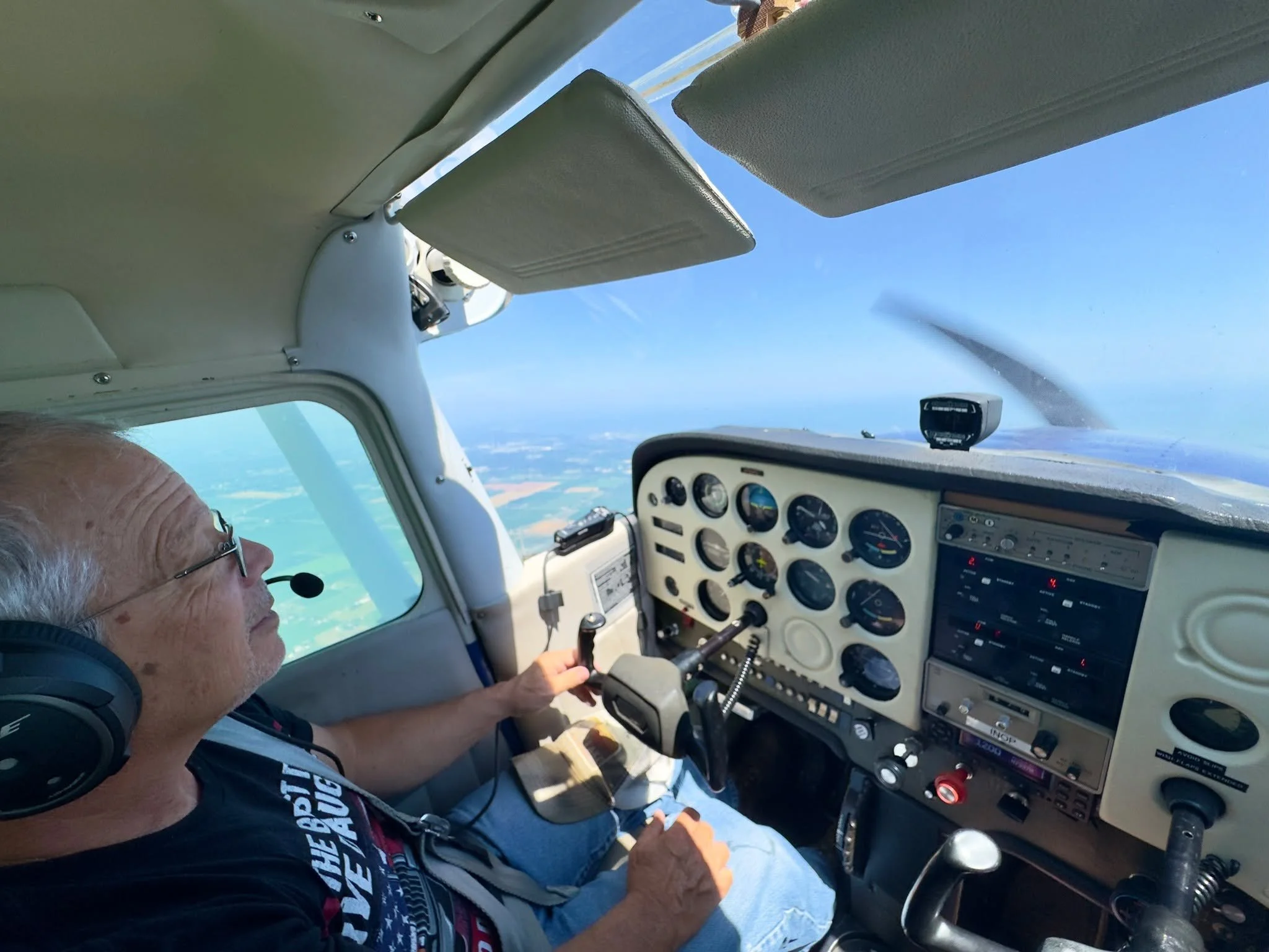 The Smith family drove all the way across the state so Mr. Smith could experience something he'd wanted to do for a lifetime. As a surprise gift from his daughter, he received a Discovery Flight, and the smile on his face said it all.

He came expect