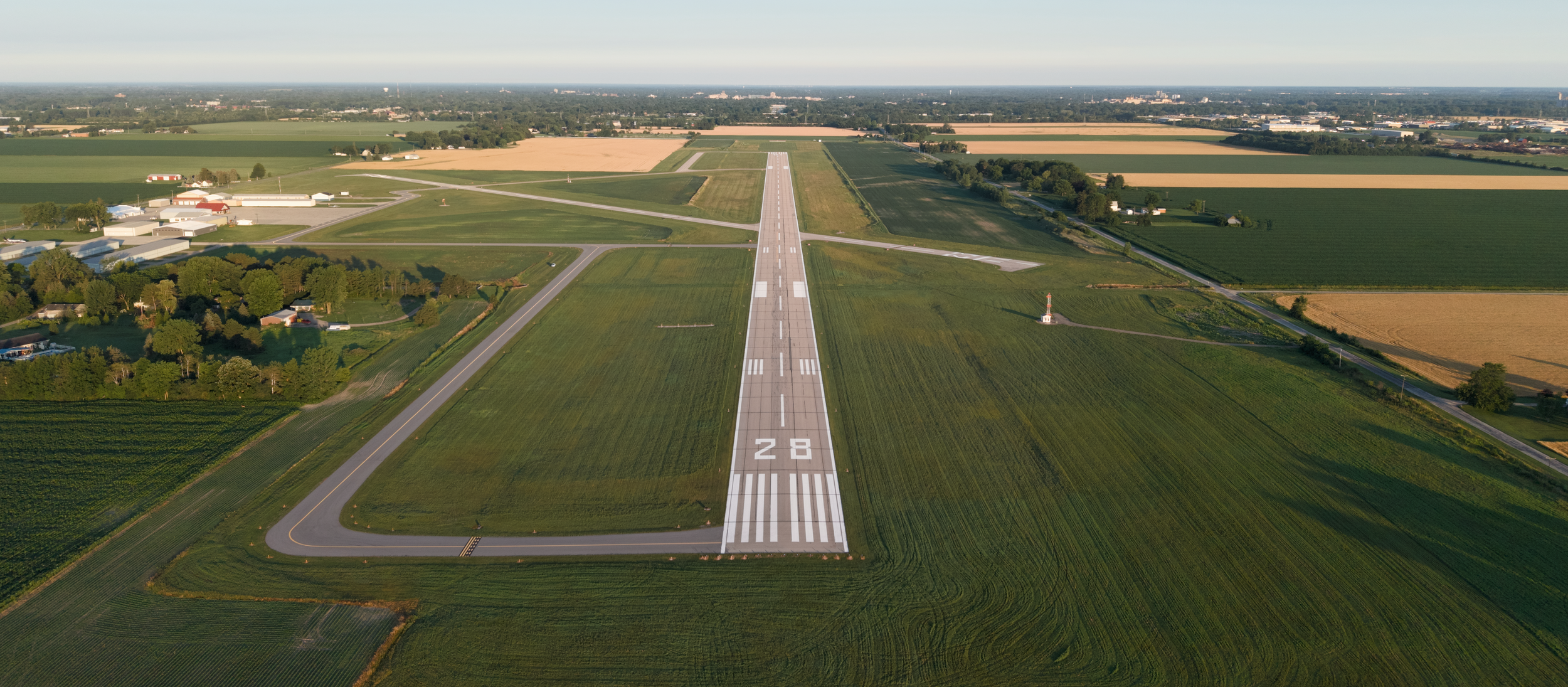 Aerial view of Saginaw County H.W. Browne Airport