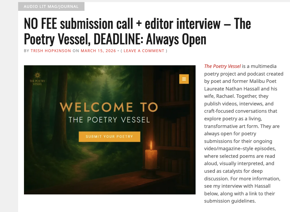 Trish Hopkinson interviews Malibu Poet Laureate '23-'25 about the creation of The Poetry Vessel.