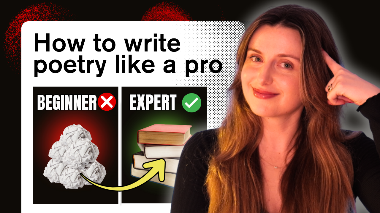 Thumbnail from The Poetry Vessel Podcast. Husband and wife sitting in front of microphones with surprised expressions. The background is purple with smoke effects, and there's colorful text saying 'Welcome to our Halloween Breakdown'.