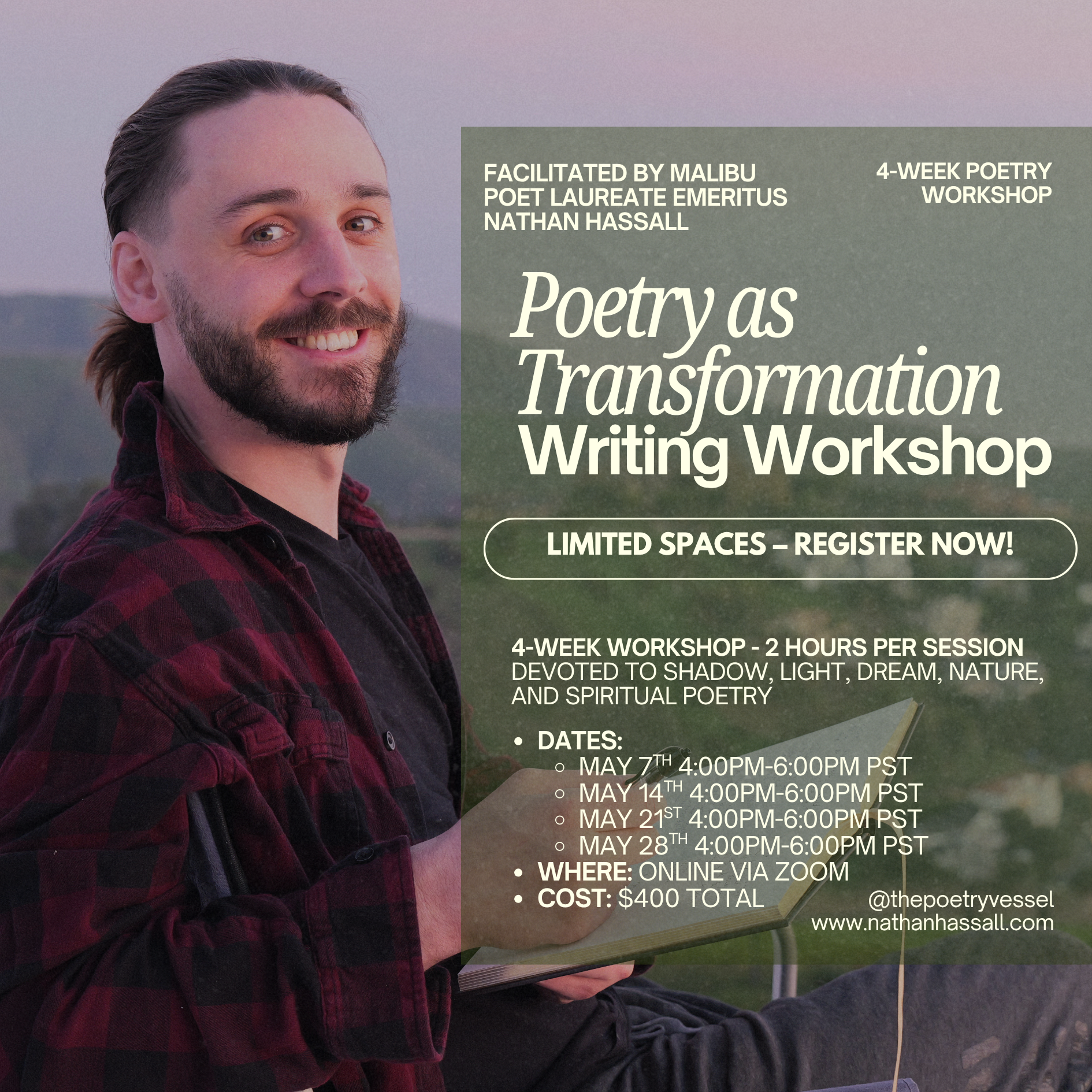 Poetry As Transformation: Online Poetry Writing Workshop