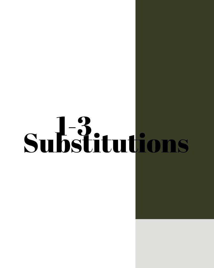 I want to substitute 1-3 elements
