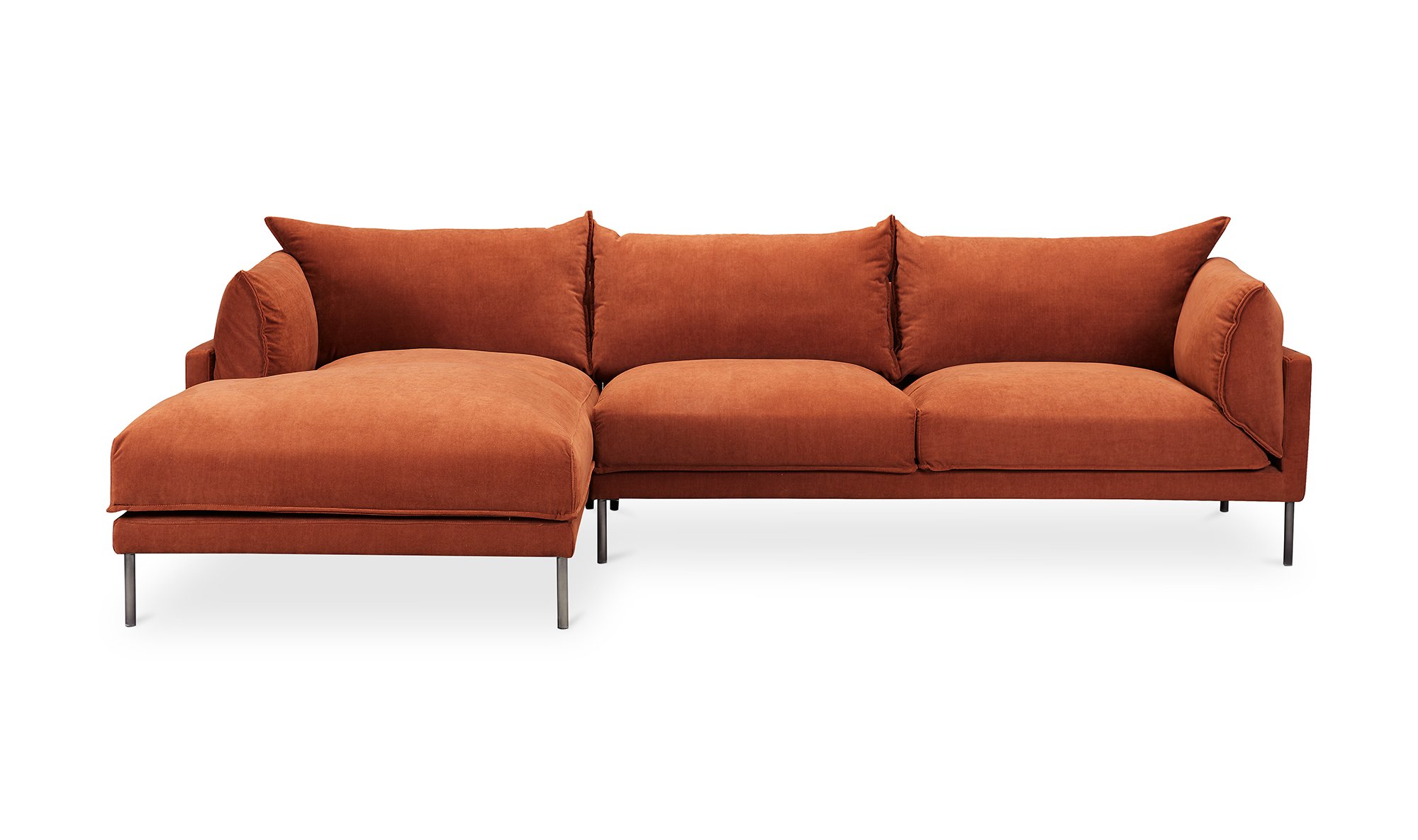 Jamara Left Sectional Burnt Auburn