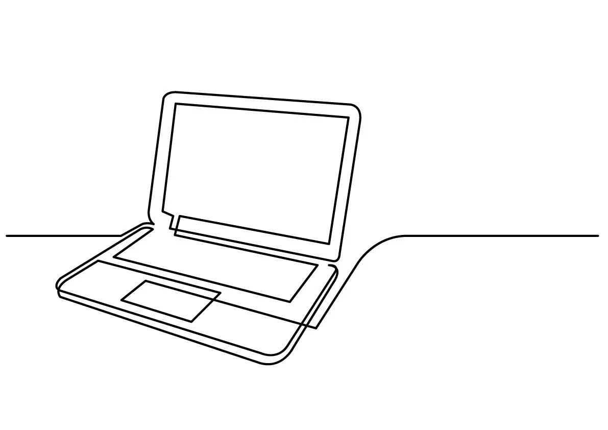 computer-line-drawing