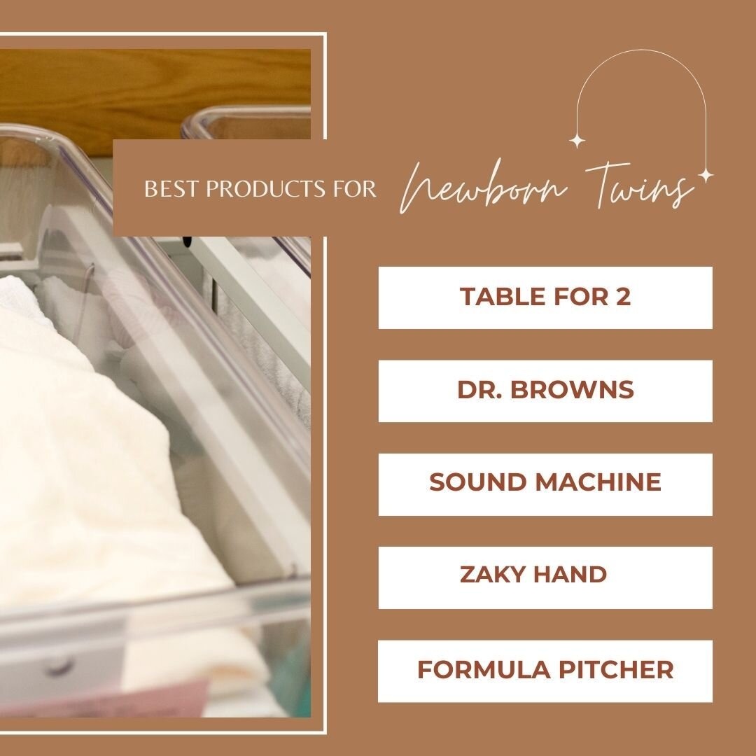 ✨ Our Favorites for Twins! ✨ 

💖  Table for Two - Feeding Positioned 
💖  Dr. Brown Standard (Slim) Bottles
💖 Sound Machine - HATCH!
💖 Zaky Hand - for those fussy nights
💖 Formula Pitcher - for fixing formula or storage

#TwinJoy
#DoubleBlessings