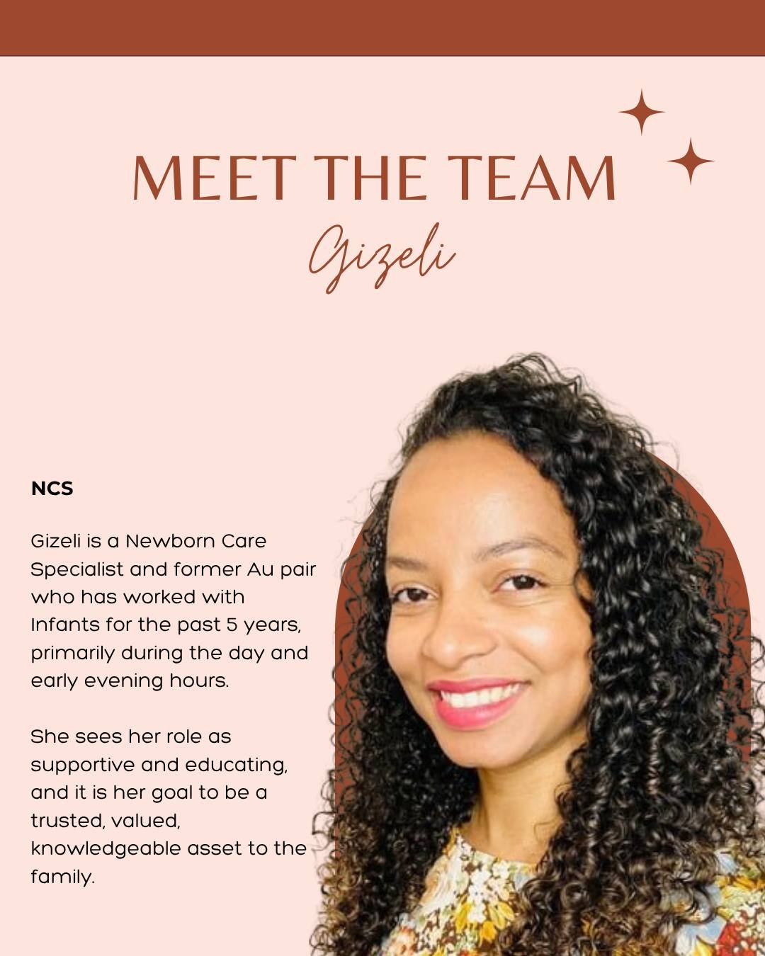 ✨ Meet The Team ✨ 

Gizeli is one of our incredible Newborn Care Specialists at Harmony Baby Concierge! 💕 With a background as an au pair and 5+ years of infant care experience, Gizeli brings heart, expertise, and a calm, supportive presence to ever
