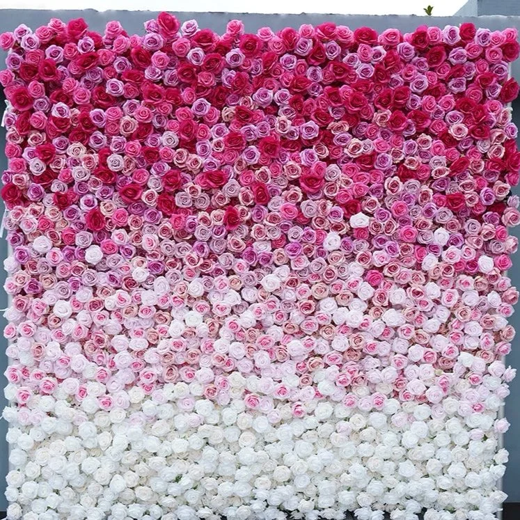 pink gradient ombre flower wall New York City jersey Westchester 