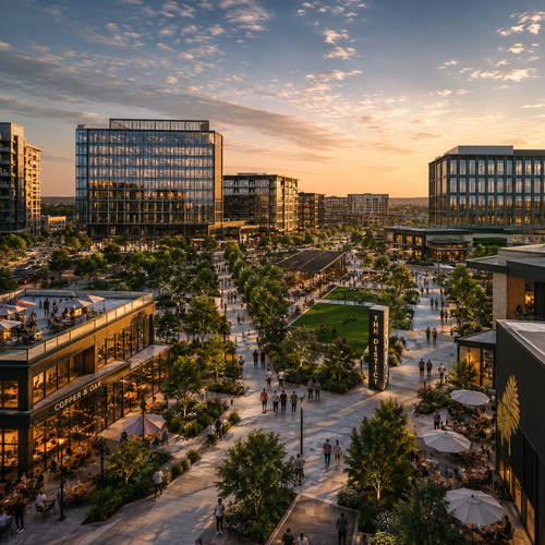 The District Round Rock mixed-use development in Round Rock, Texas Concept