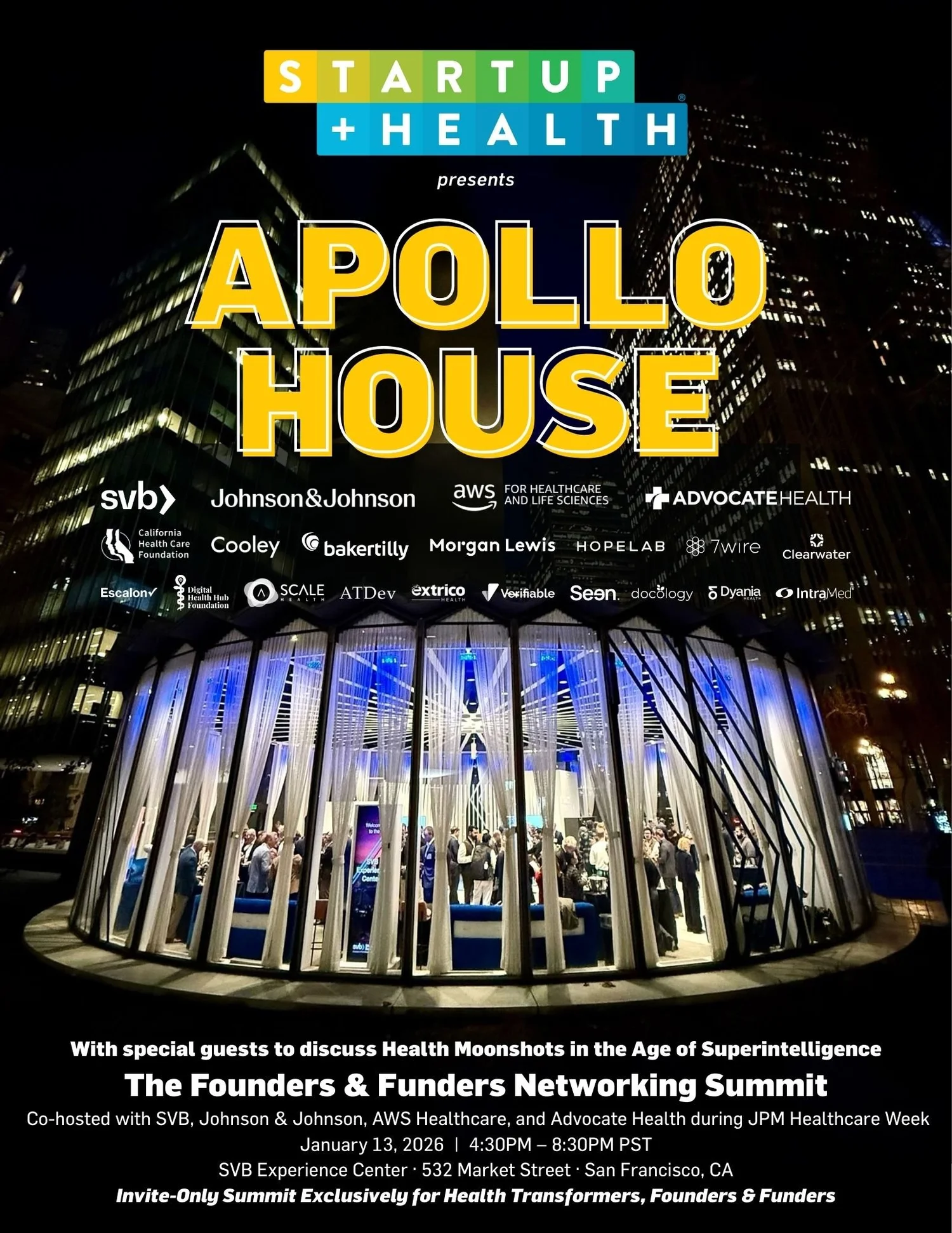 StartUp Health Returns to JPM Healthcare Week with APOLLO HOUSE ...