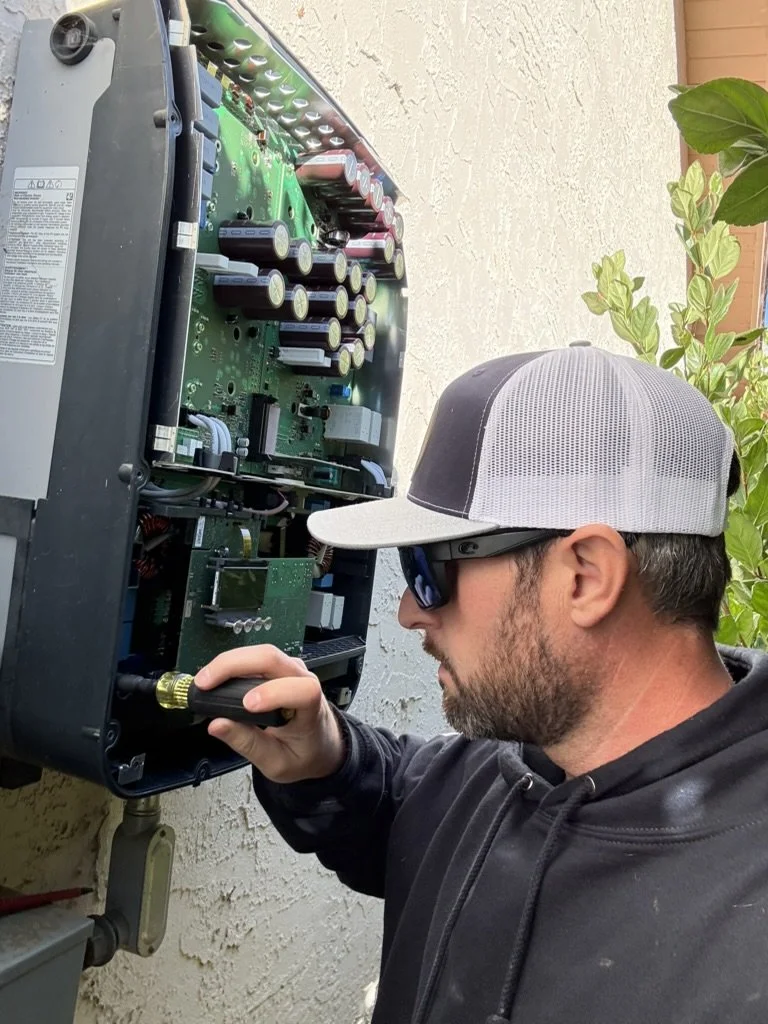 Solar inverter repair service in San Jose restoring system production