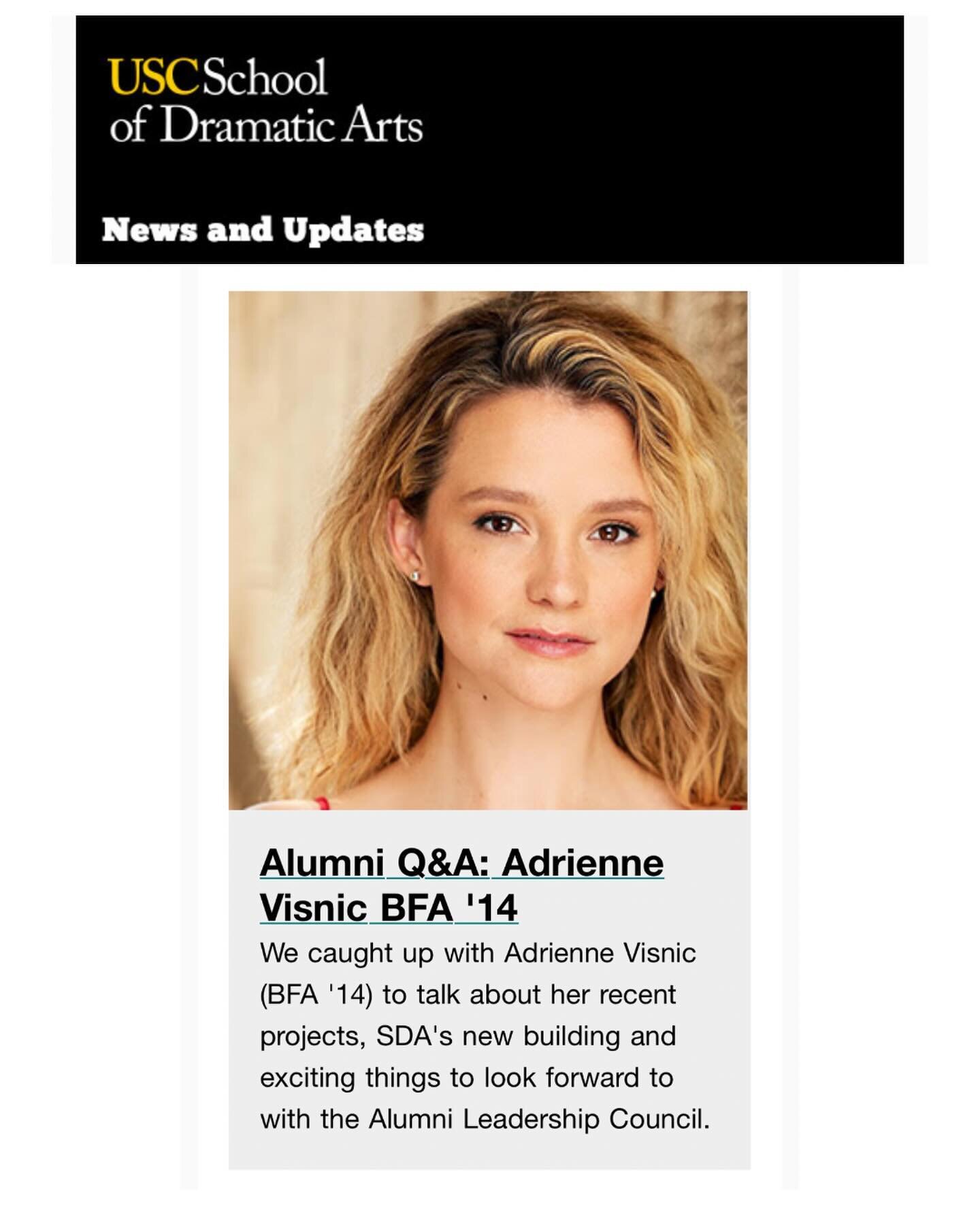 Honored that @uscsda asked me to write a little something about my love of the arts and my passion for this ever growing community✌️&hearts;️ (The Q&amp;A is in my bio.) 

Please come to Opening Day on April 13th to tour the new building (It&rsquo;s 