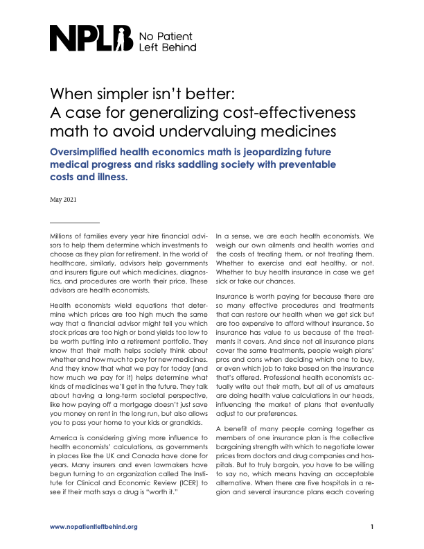 When simpler isn t better a case for generalized cost effectiveness